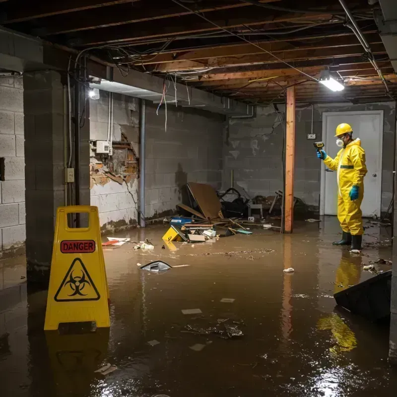 Flooded Basement Electrical Hazard in Sunset Hills, MO Property